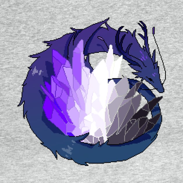 Ace Pride Flag Crystal Dragon by Oceanic Scribbles